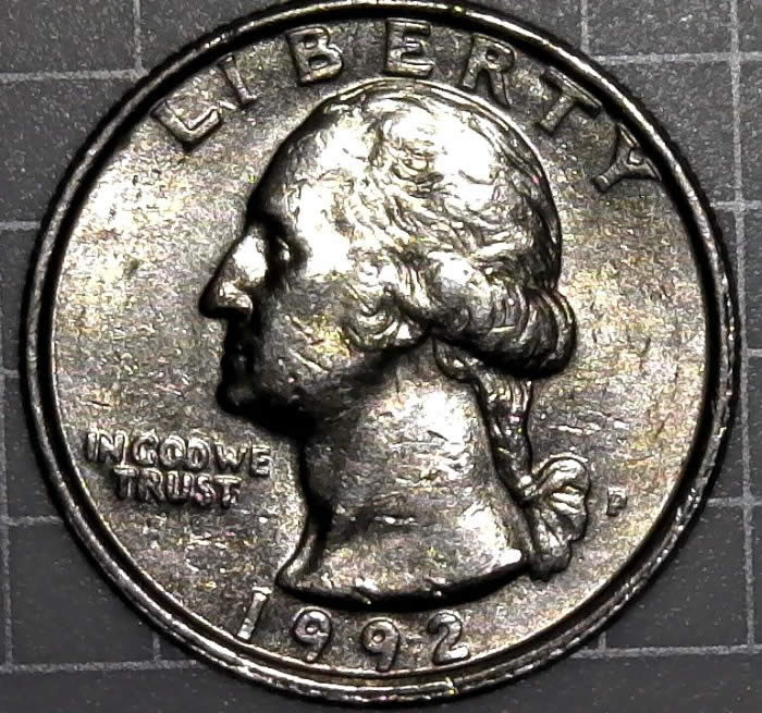 1992-P-Washington-Quarter-With-Collar-Clash-Walmart-Change-From-Purchase